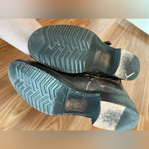 Frye Boots Distressed Leather Veronica Women’s Size 7 - Picture 8 of 16